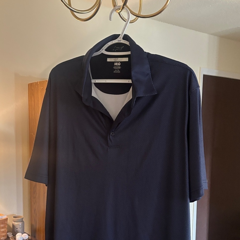Greg Norman Collection Dark Blue Short-sleeve Polo Large